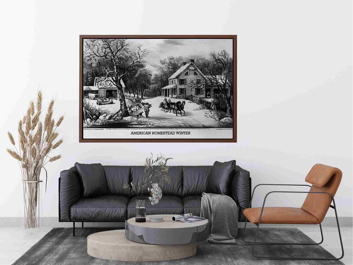 Homestead winter Black & White