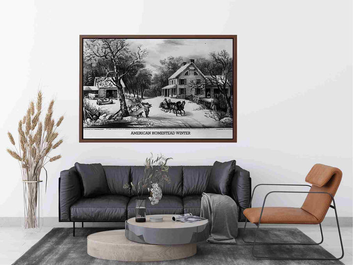 Homestead winter Black & White