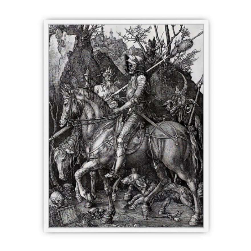 The Knight Death And The Devil Framed Print