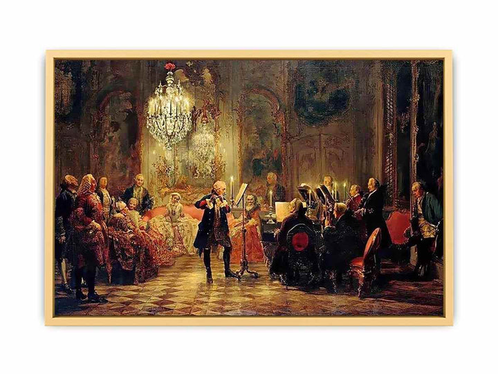 The Flute Concert Streched canvas