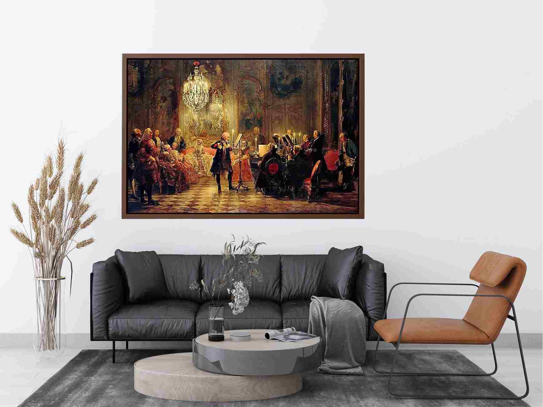 The Flute Concert by Adolph von Menzel Painting