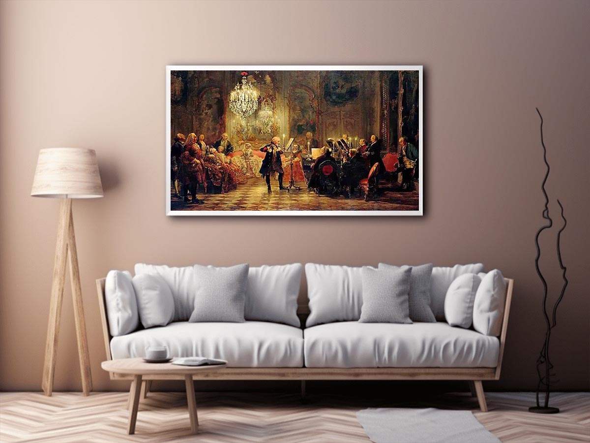 The Flute Concert by Adolph von Menzel Painting
