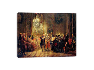 The Flute Concert by Adolph von Menzel Painting