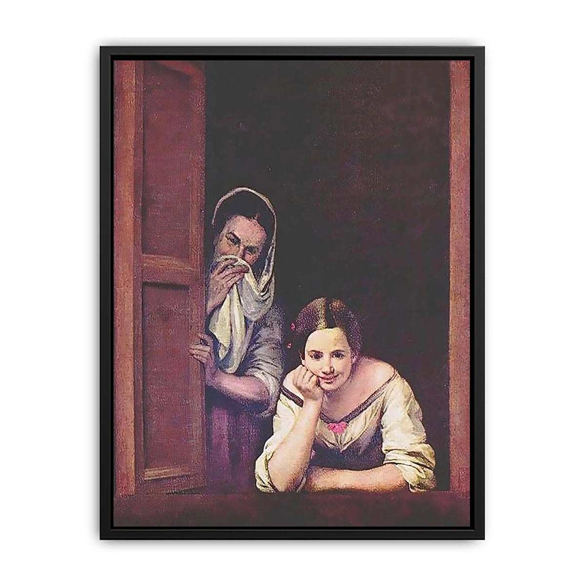 A Girl and her Duenna by Bartolome Esteban Murillo Canvas Print