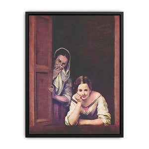 A Girl and her Duenna by Bartolome Esteban Murillo Canvas Print