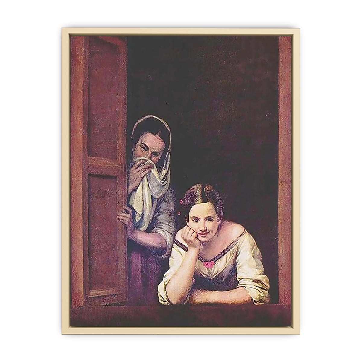 A Girl and her Duenna by Bartolome Esteban Murillo  Art Print