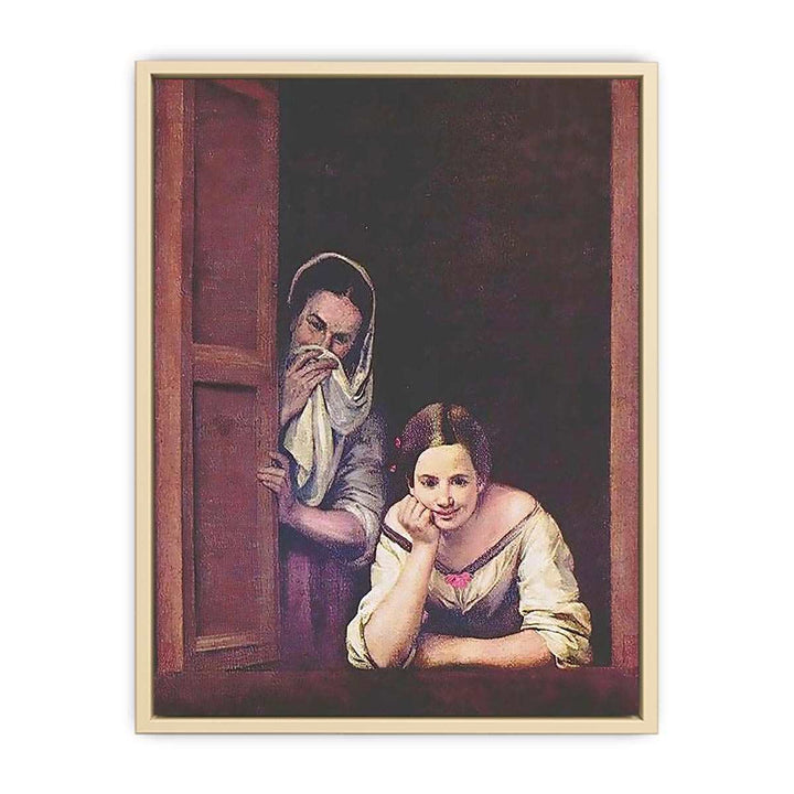 A Girl and her Duenna by Bartolome Esteban Murillo  Art Print