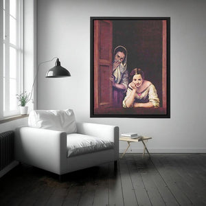 A Girl and her Duenna by Bartolome Esteban Murillo Painting
