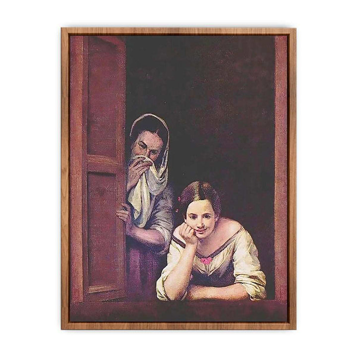 A Girl and her Duenna by Bartolome Esteban Murillo  Poster