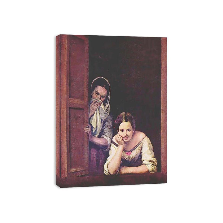 A Girl and her Duenna by Bartolome Esteban Murillo  Painting