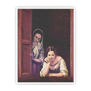 A Girl and her Duenna by Bartolome Esteban Murillo Framed Print