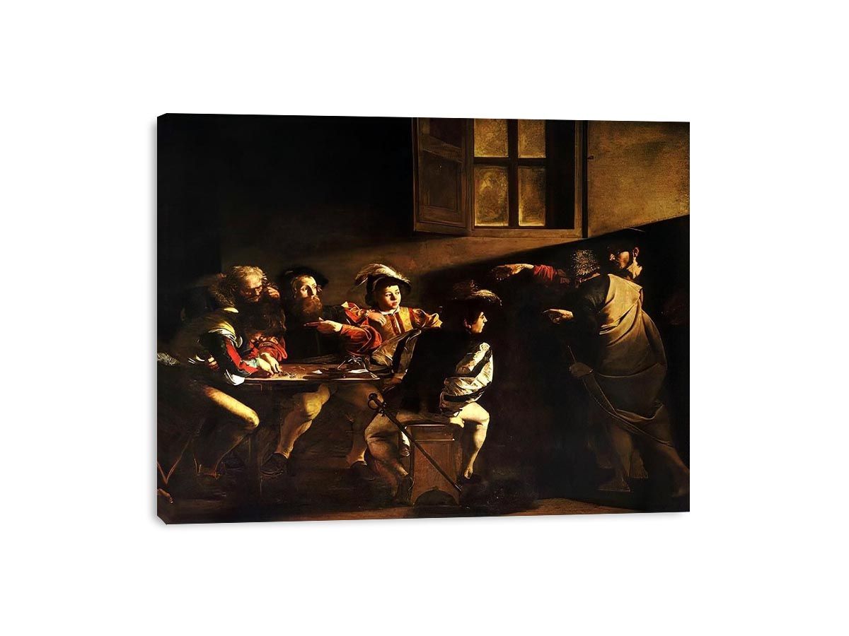 Calling of St. Matthew (Vocazione di san Matteo) by Caravaggio Painting 