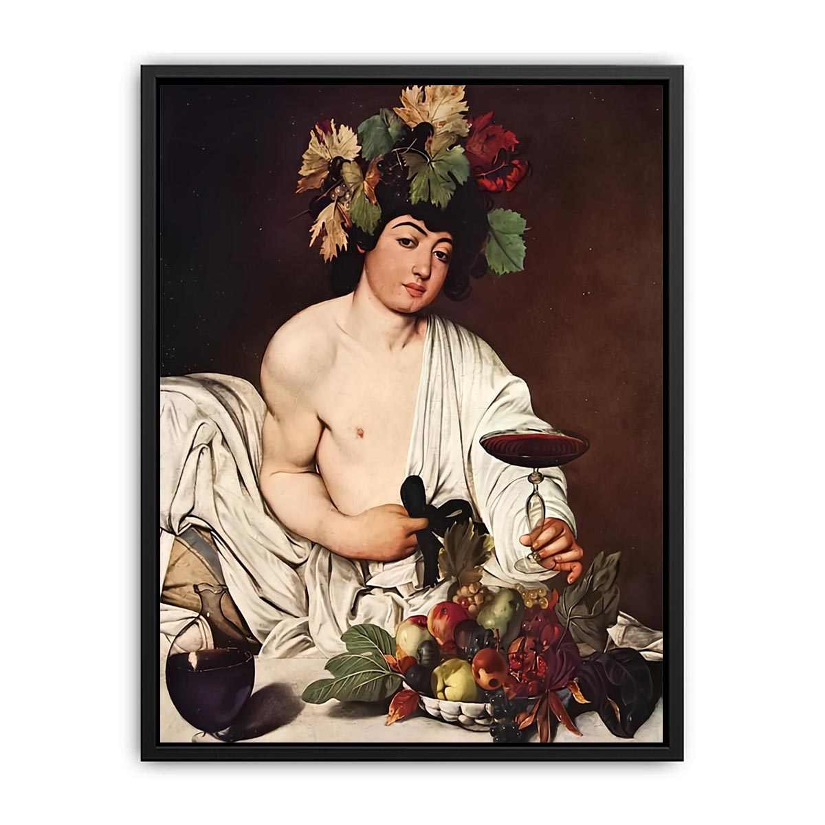 Bacchus by Caravaggio Canvas Print