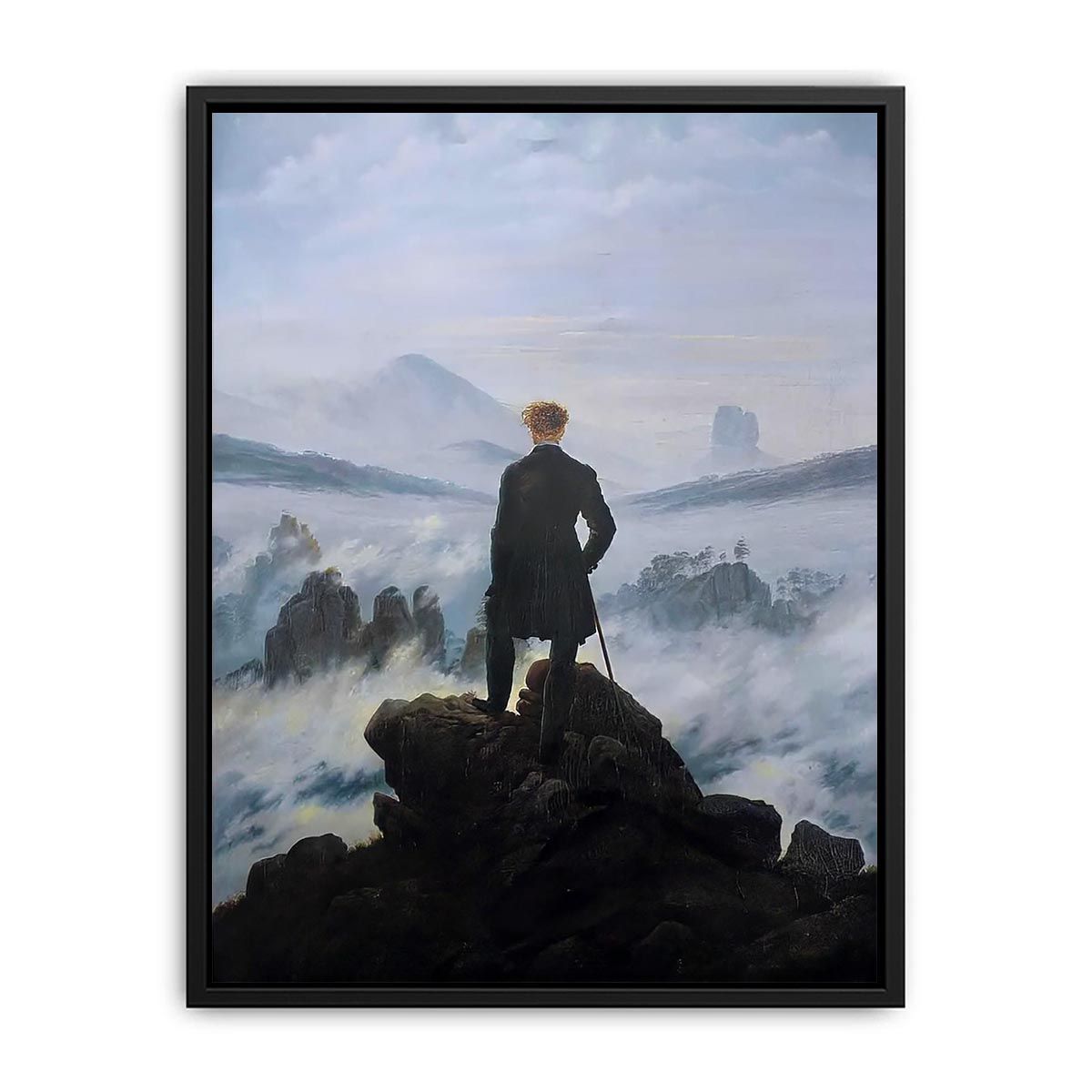 The Wanderer above the Mists 1817-18 Canvas Print