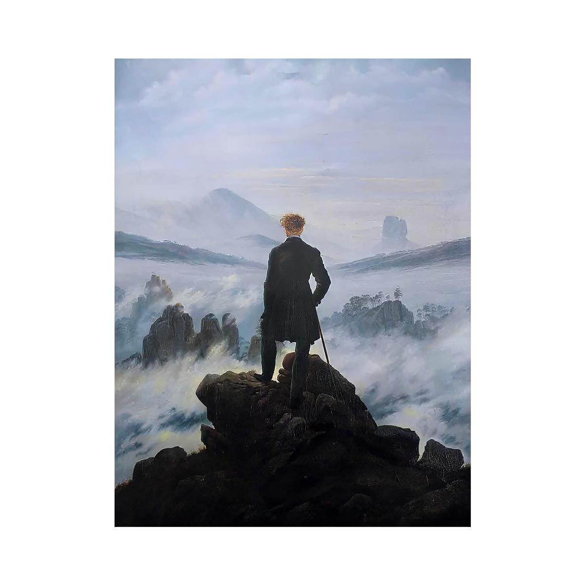 The Wanderer above the Mists 1817-18 by Caspar David Friedrich