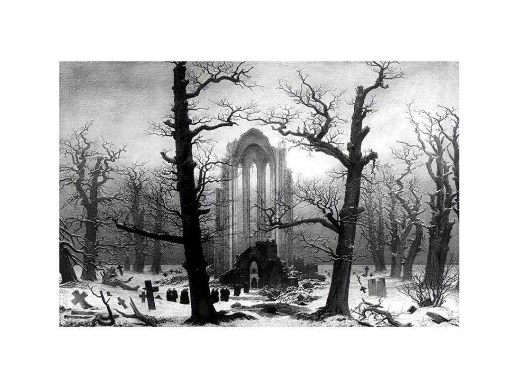 Monastery Graveyard In The Snow by Caspar David Friedrich