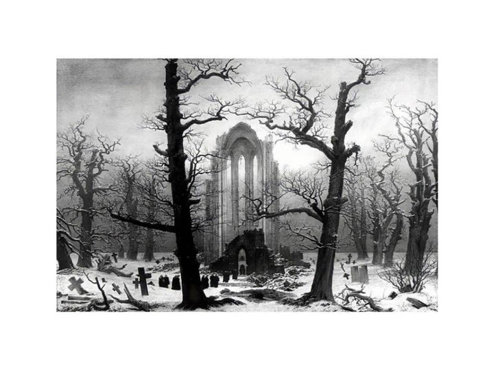 Monastery Graveyard In The Snow
