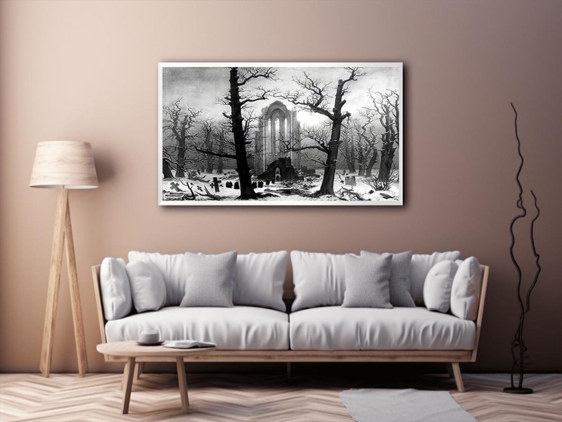 Monastery Graveyard In The Snow by Caspar David Friedrich Painting 