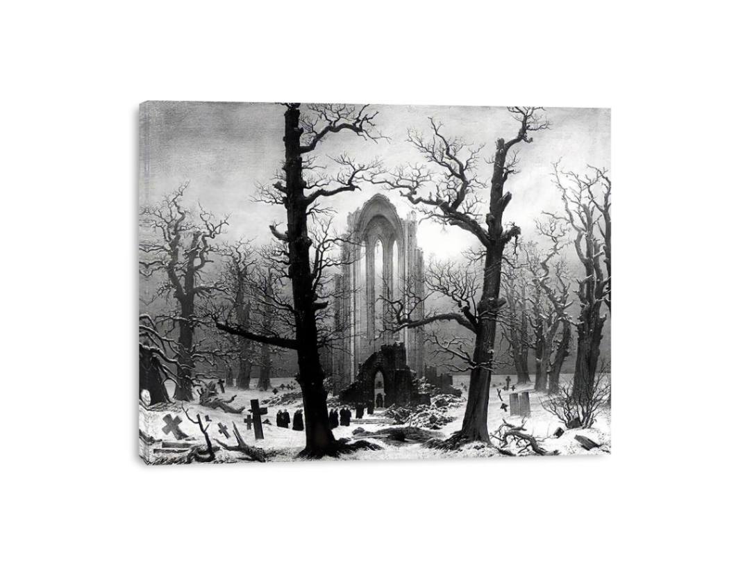 Monastery Graveyard In The Snow by Caspar David Friedrich Painting 