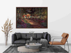 The Flowered Garden by Claude Monet Painting 