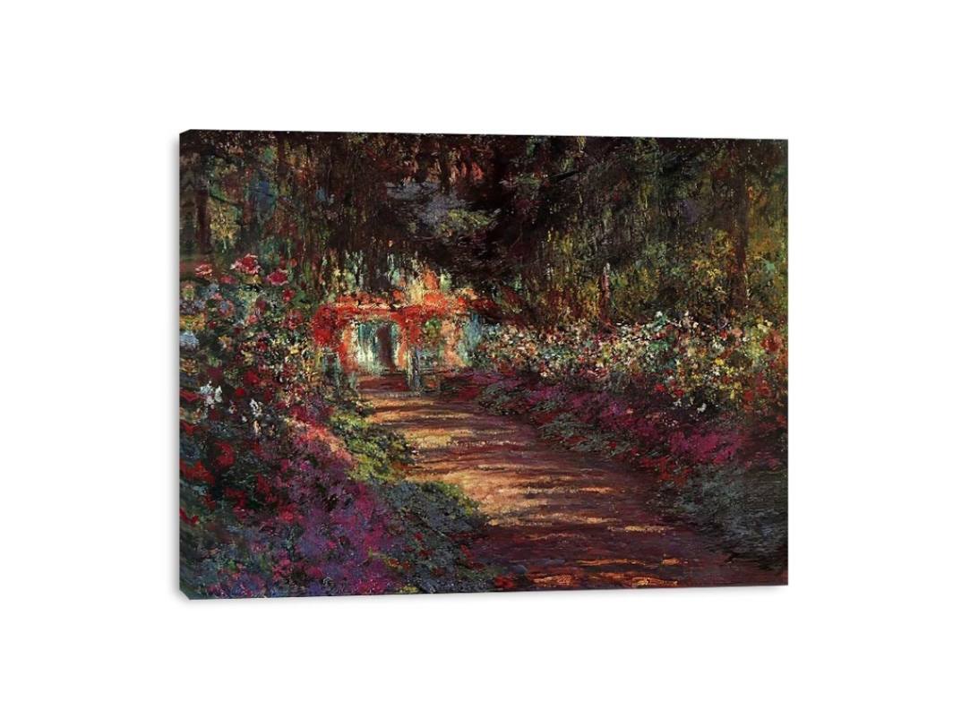 The Flowered Garden by Claude Monet Painting 