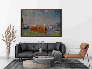 The Red Boats, Argenteuil by Claude Monet Painting 