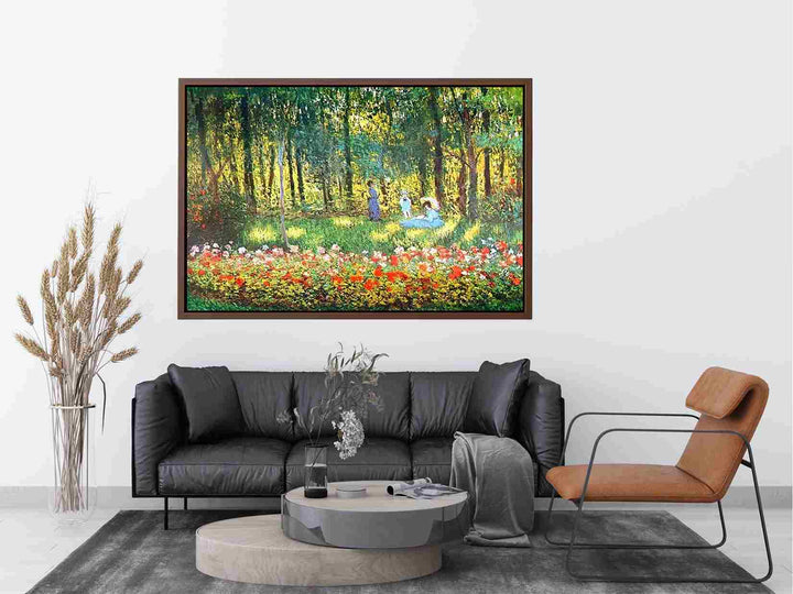The Artists Family In The Garden Painting