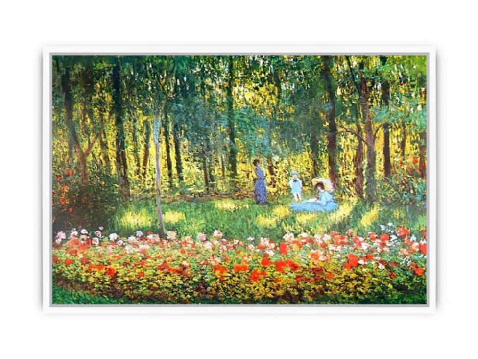 The Artists Family In The Garden Framed Print