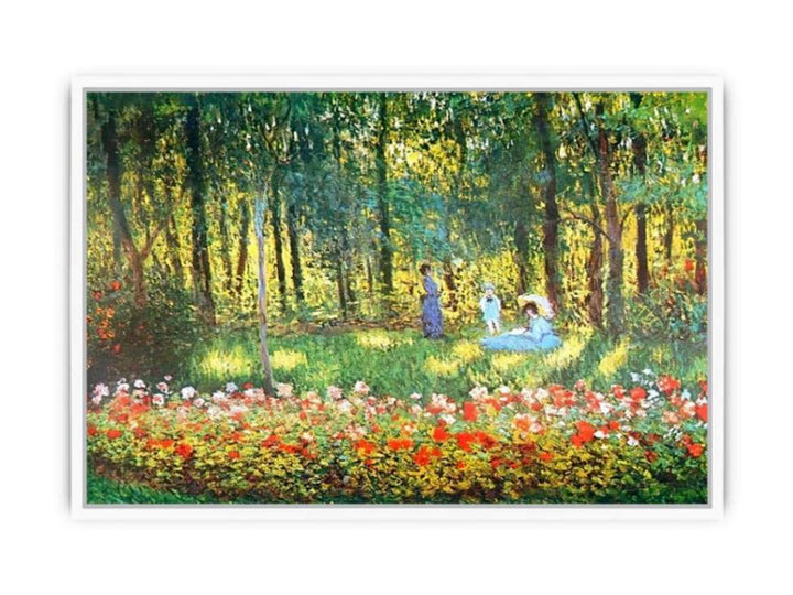 The Artists Family In The Garden Framed Print