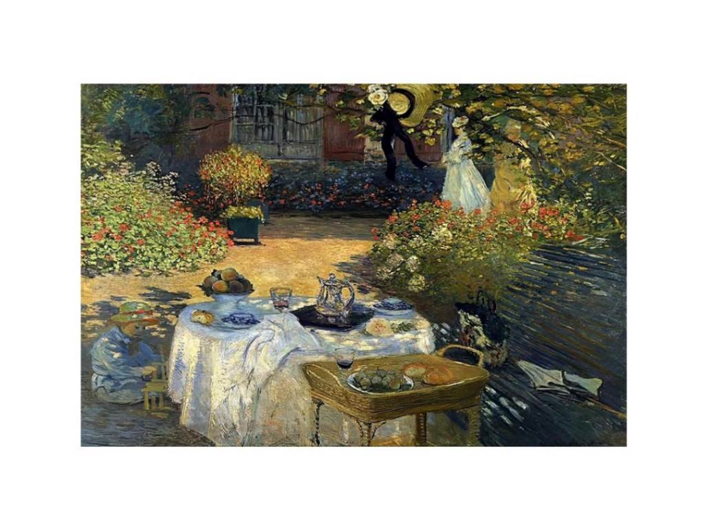 The Luncheon (Monet's Garden At Argenteuil) by Claude Monet