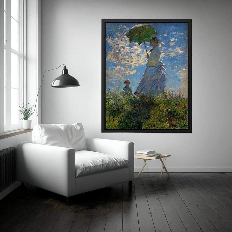 The Walk Woman With A Parasol by Claude Monet Painting 