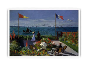 Terrace at the Seaside, Sainte-Adresse Framed Print