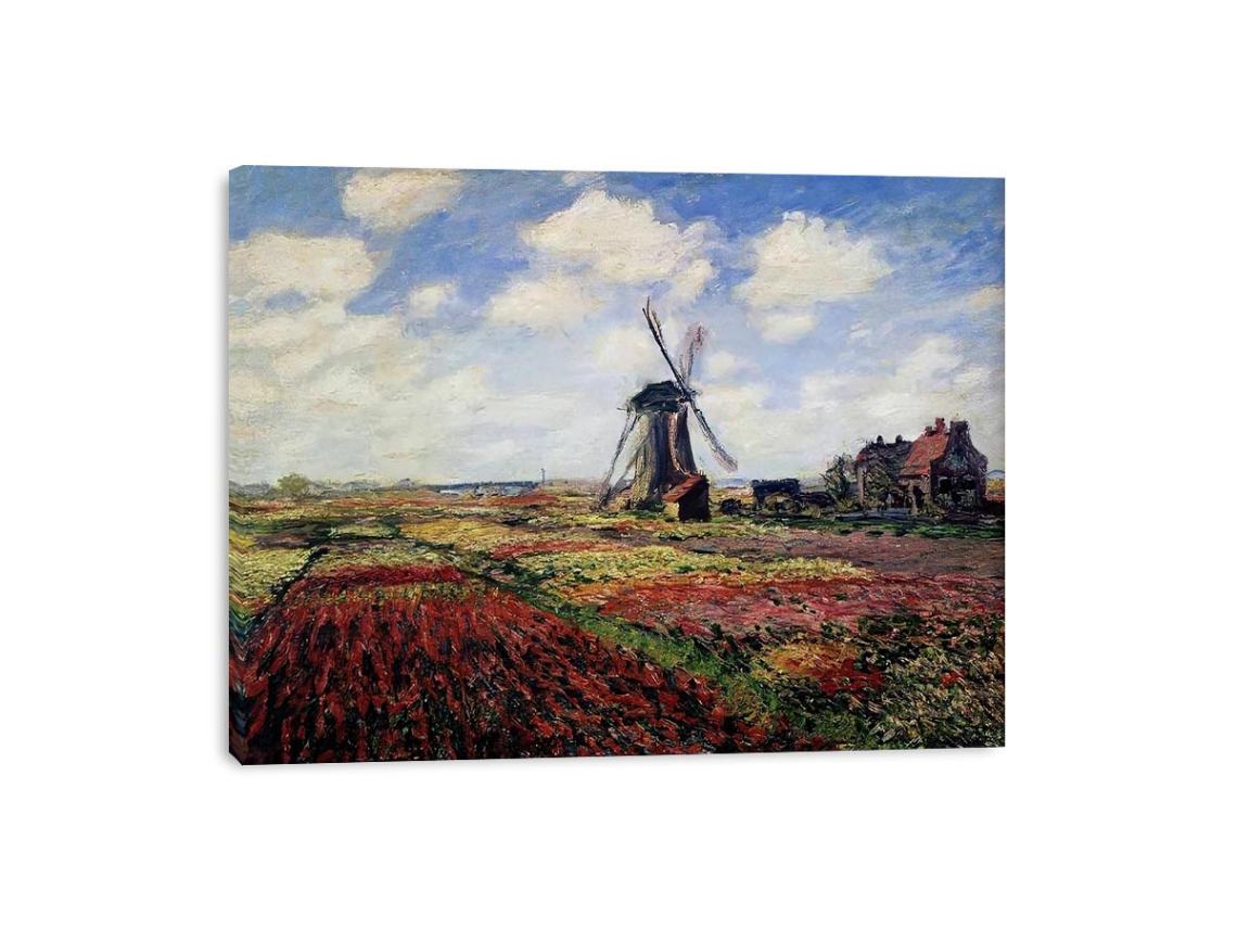 Field Of Tulips In Holland by Claude Monet Painting 