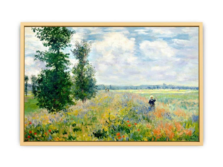 Poppy Field Argenteuil Streched canvas