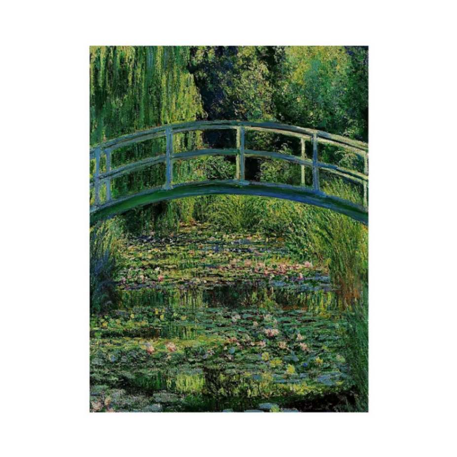 Bridge Over Rose  Water Lily Pond by Claude Monet