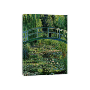 Bridge Over Rose  Water Lily Pond by Claude Monet Painting 
