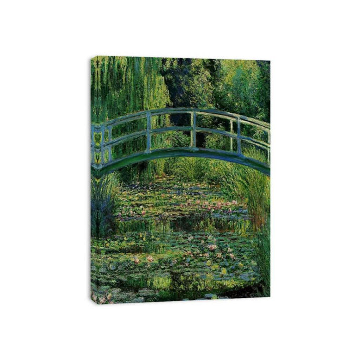 Bridge Over Rose  Water Lily Pond    Painting