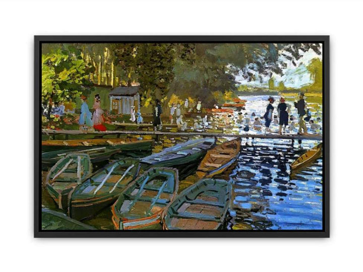 Bathing at la Grenouilliere 1869 Canvas Print