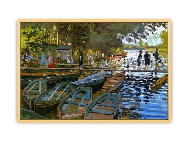 Bathing at la Grenouilliere 1869 Streched canvas