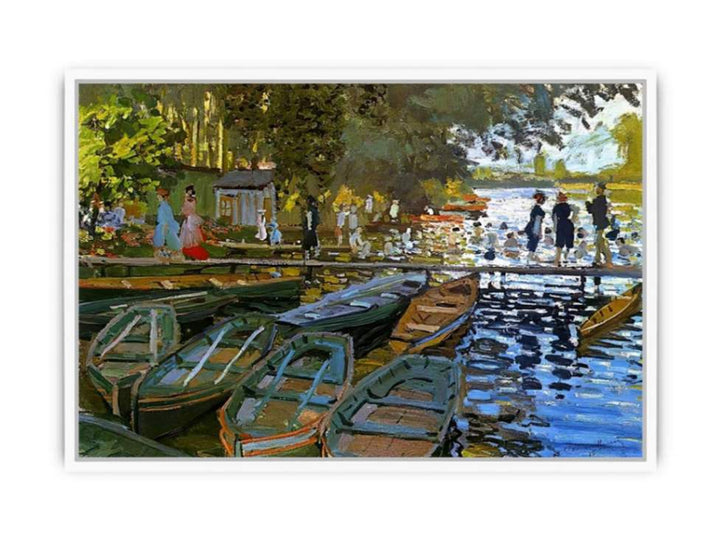 Bathing at la Grenouilliere 1869 Framed Print