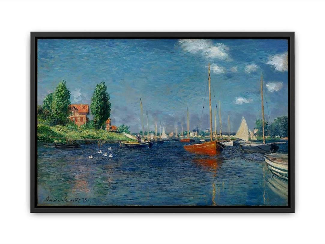 Argenteuil (Red Boats) Canvas Print