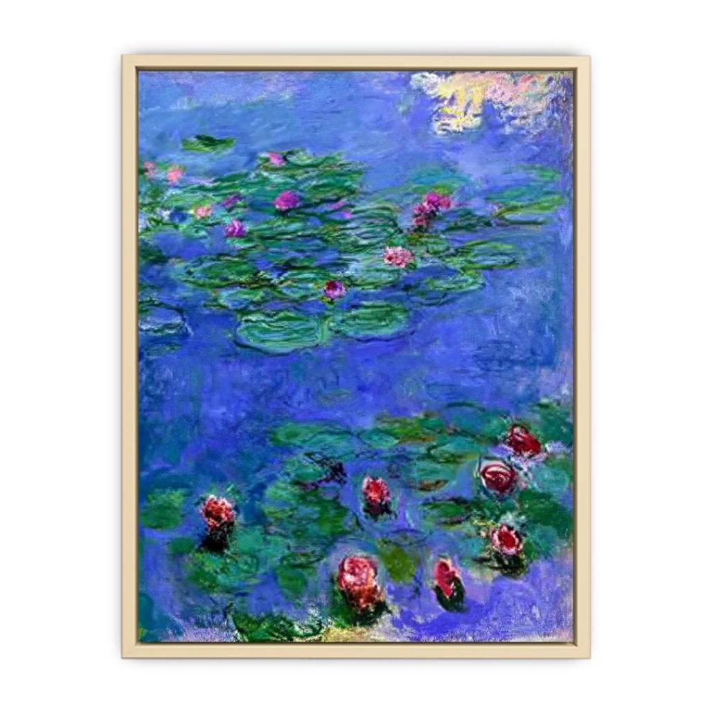 Red Water Lilies by Claude Monet  Art Print