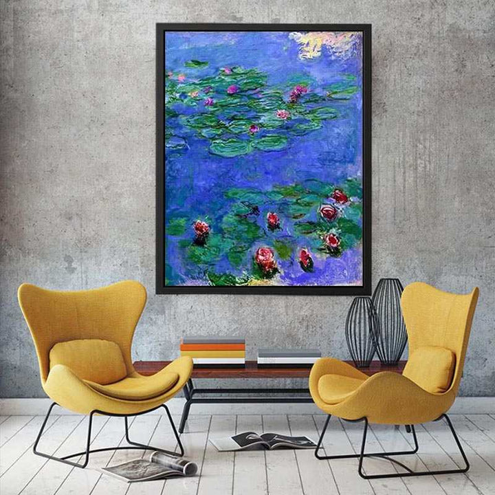 Red Water Lilies by Claude Monet  Painting