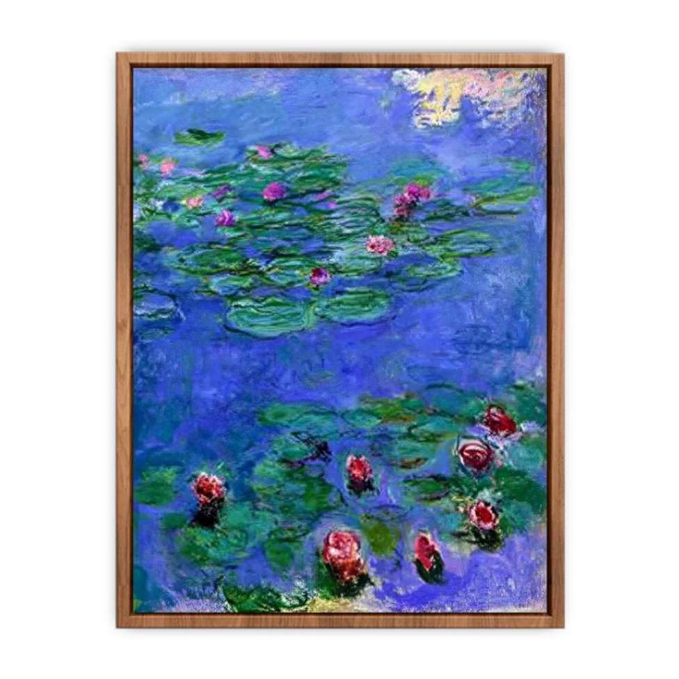 Red Water Lilies by Claude Monet  Poster