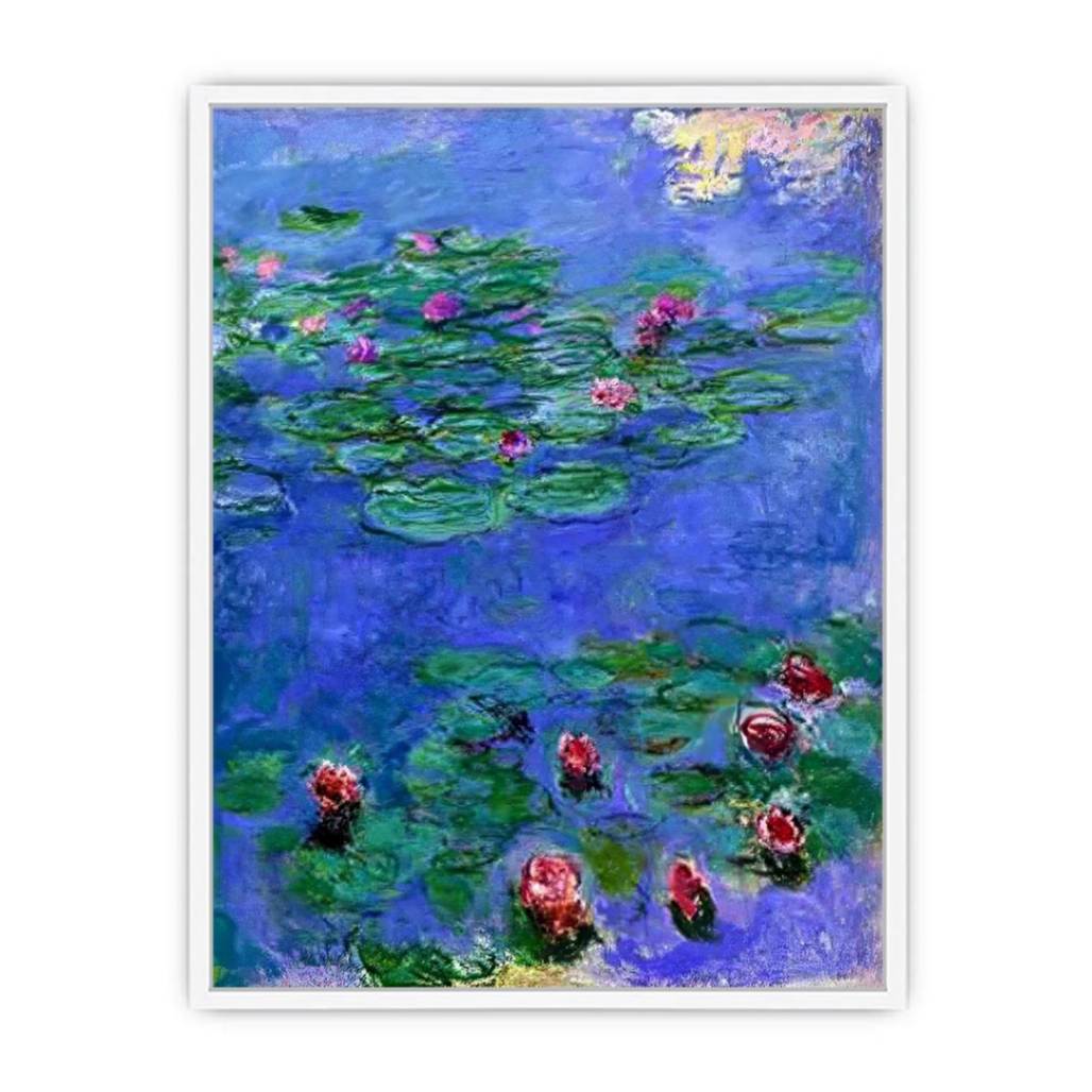 Red Water Lilies by Claude Monet Framed Print
