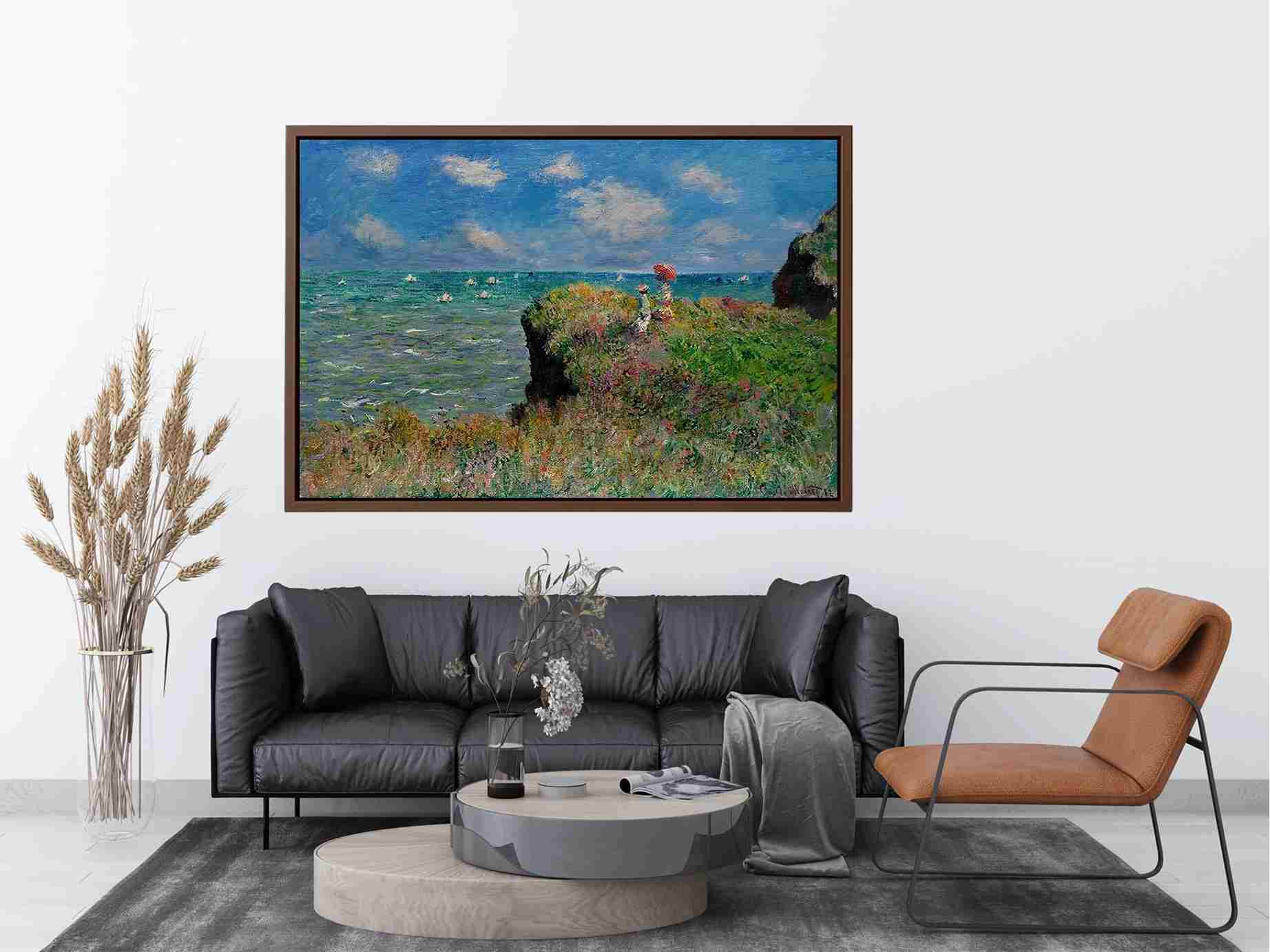 The Cliff Walk Pourville by Claude Monet Painting 
