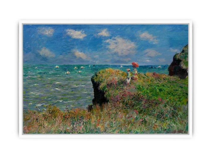 The Cliff Walk Pourville Framed Print
