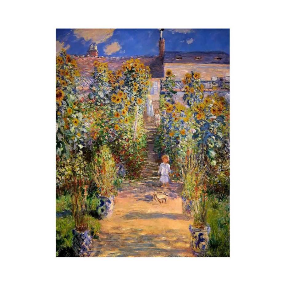 The Artist's Garden at Vetheuil 1880 by Claude Monet