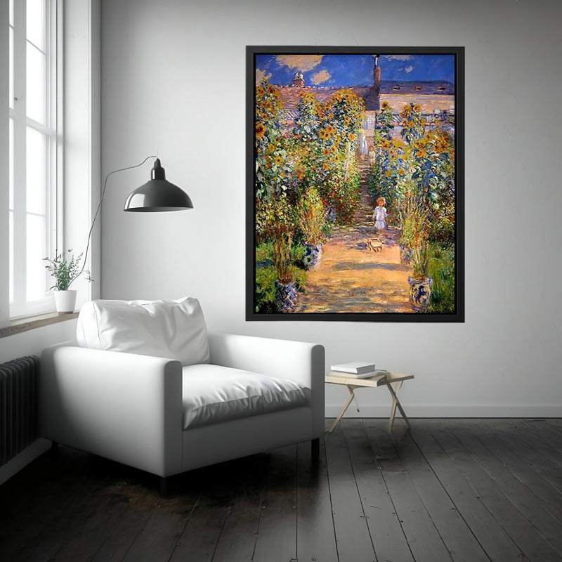 The Artist's Garden at Vetheuil 1880 by Claude Monet Painting 