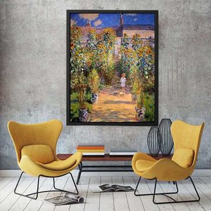 The Artist's Garden at Vetheuil 1880 by Claude Monet Painting 
